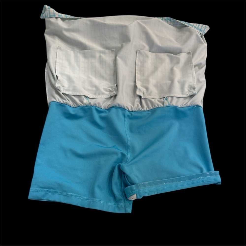 Puma Women's Light Blue & White Plaid Athletic Mini Skirt - Picture 5 of 5